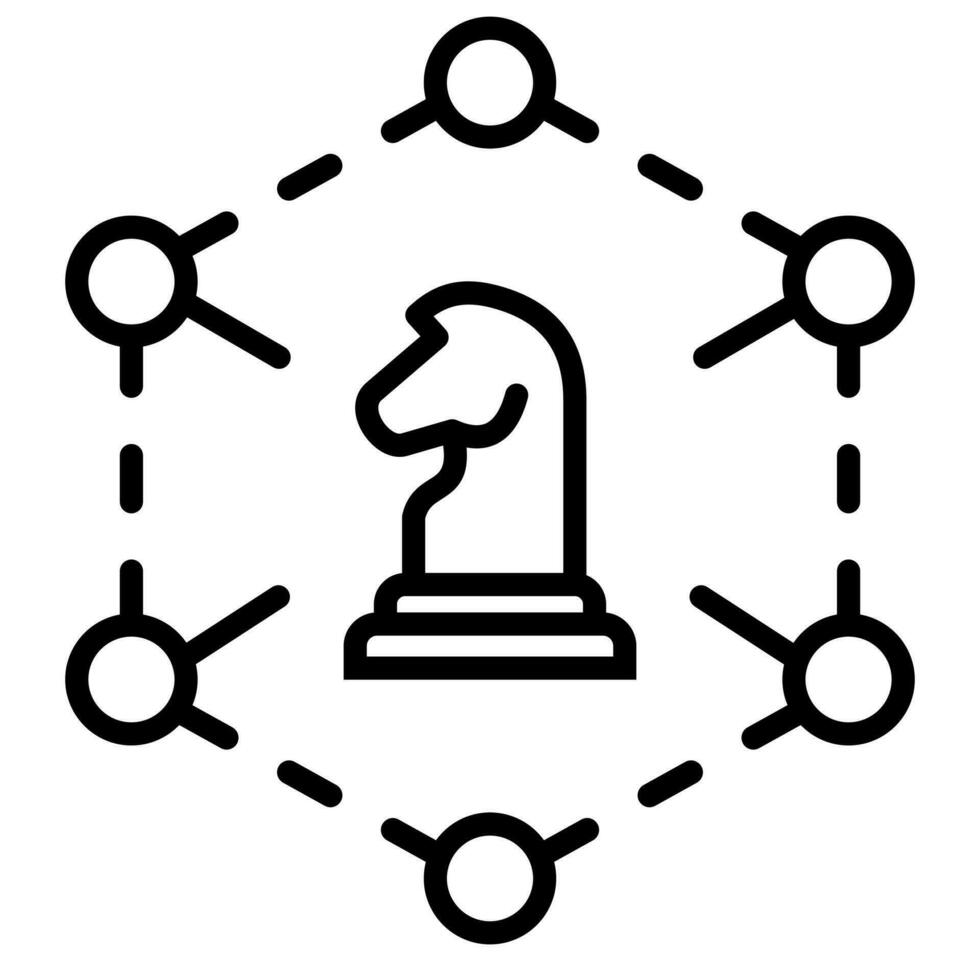 Strategy Alignment icon line vector illustration 35946877 Vector Art at ...