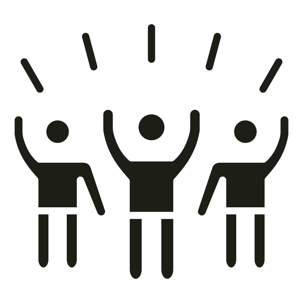 Team Motivation icon line vector illustration