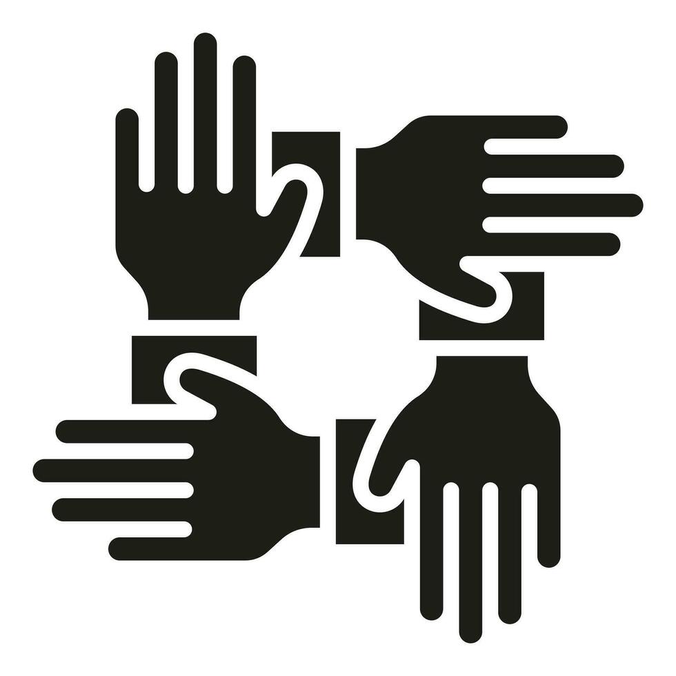 Team Unity icon line vector illustration