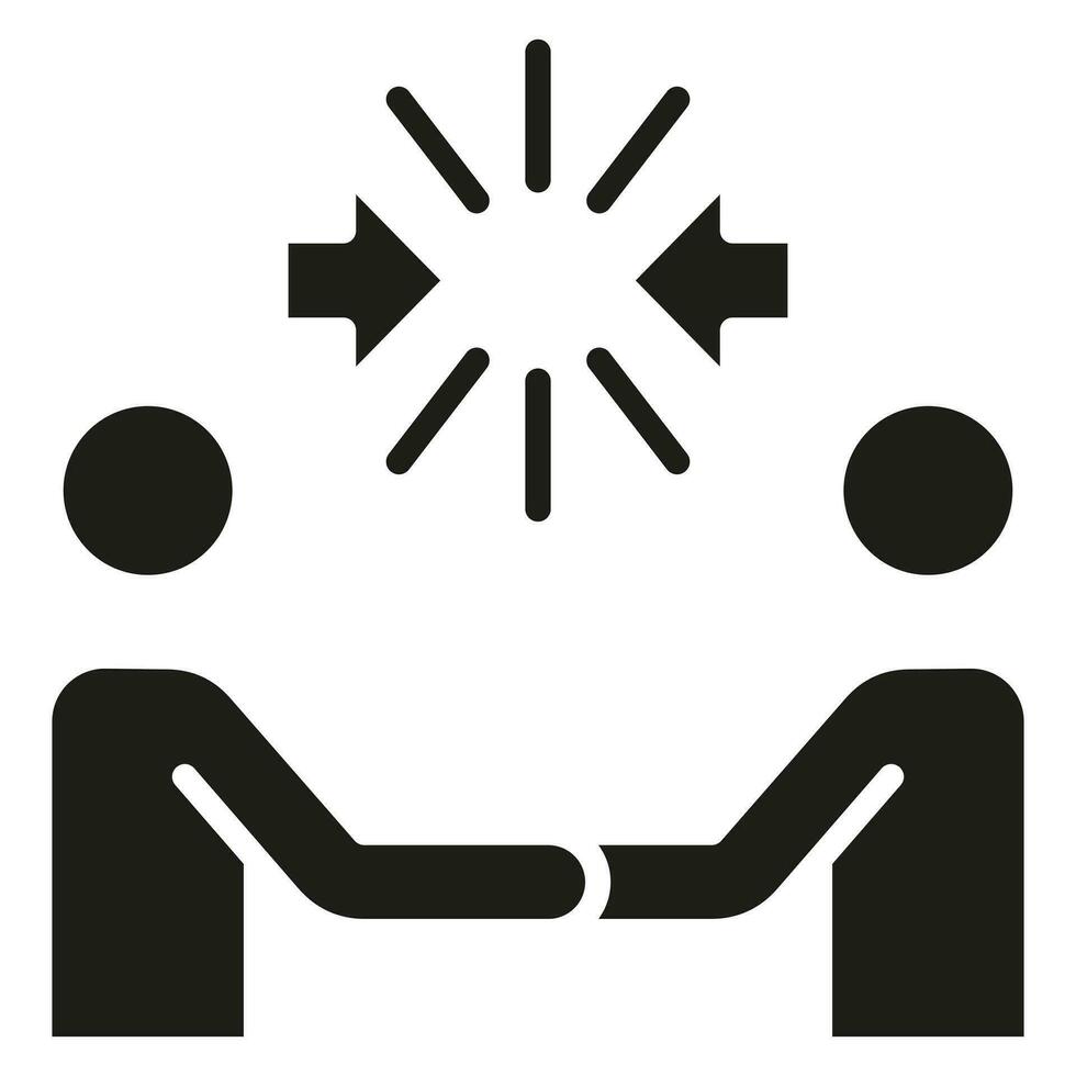 Conflict Resolution icon line vector illustration