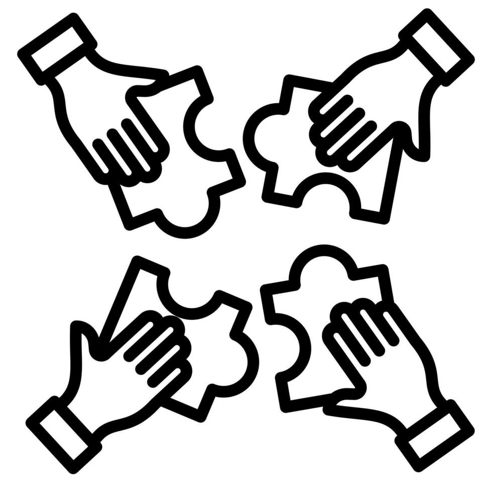 Team Building Activities icon line vector illustration
