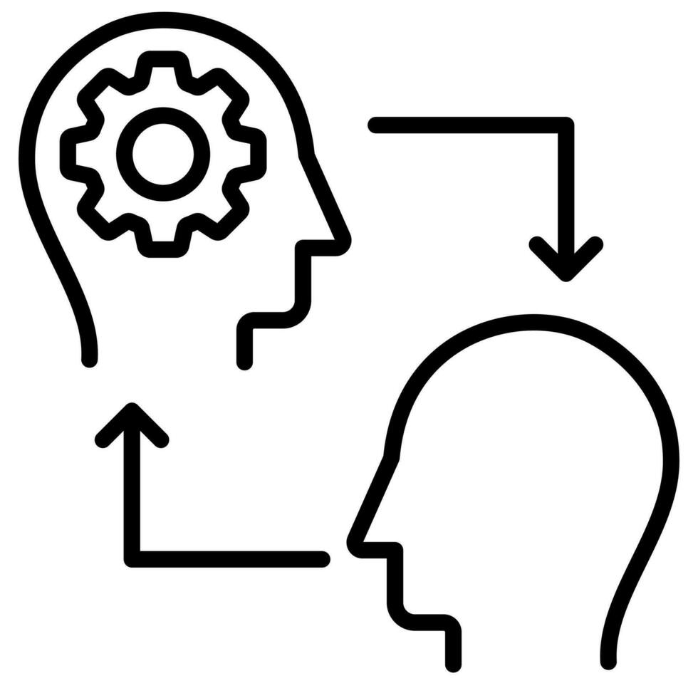 Skills Transfer icon line vector illustration