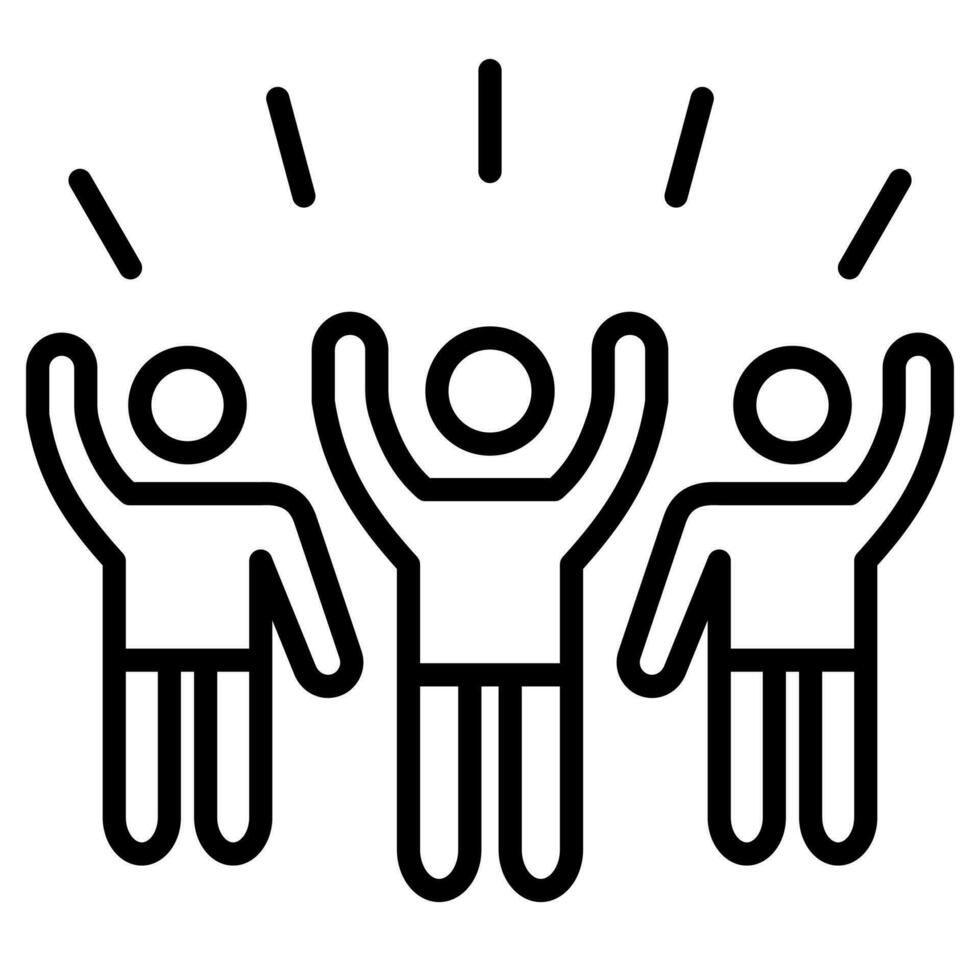 Team Motivation icon line vector illustration