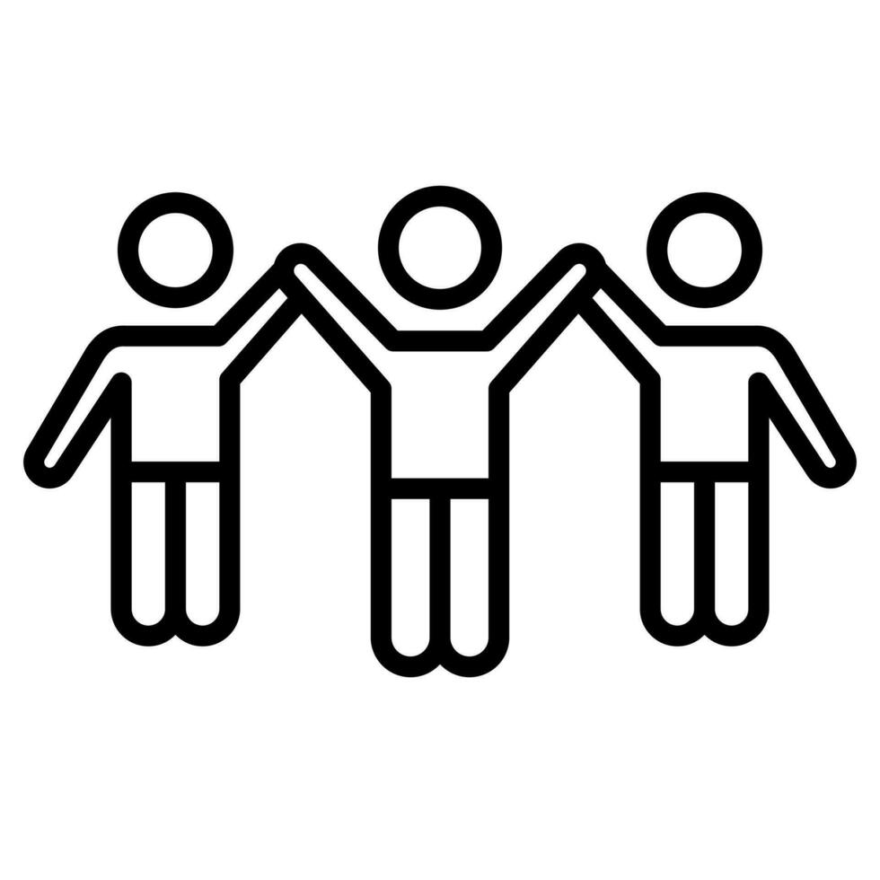 Team Bonding icon line vector illustration