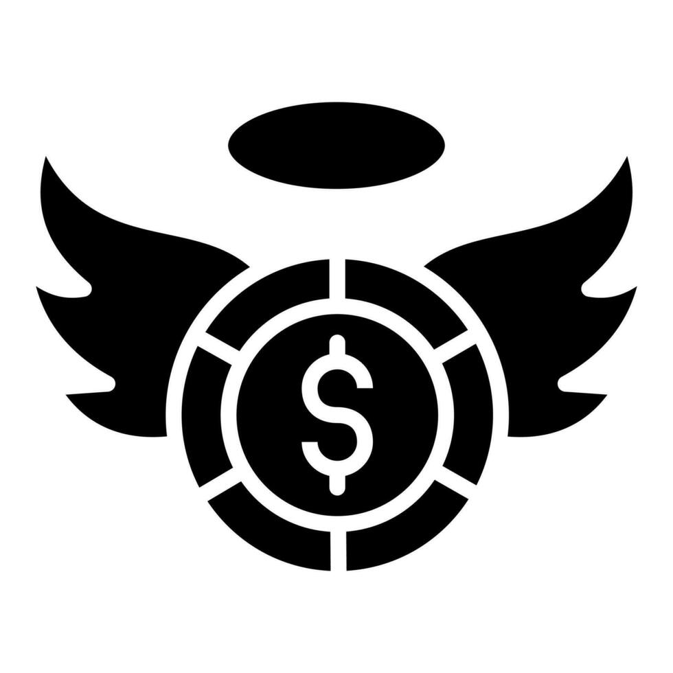 Angel Investment Icon line vector illustration
