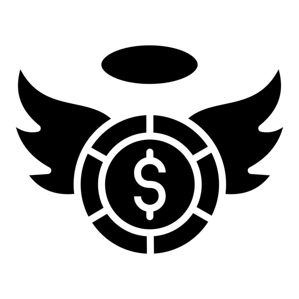 Angel Investment Icon line vector illustration