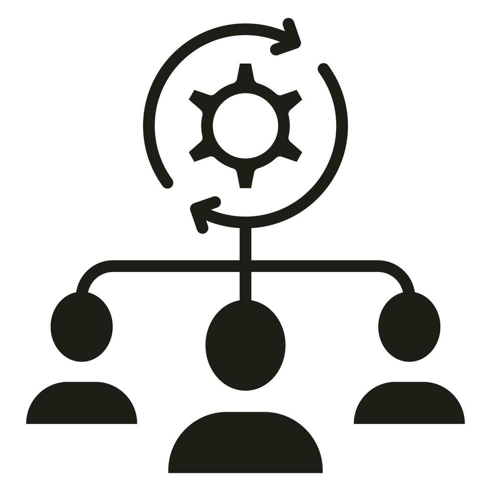 Team Effectiveness icon line vector illustration