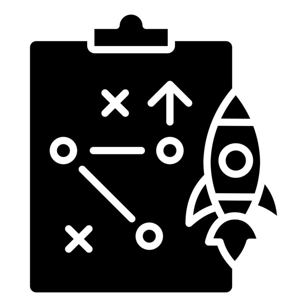 Startup Strategy Icon line vector illustration