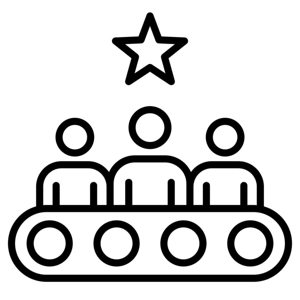 Talent Pipeline icon line vector illustration