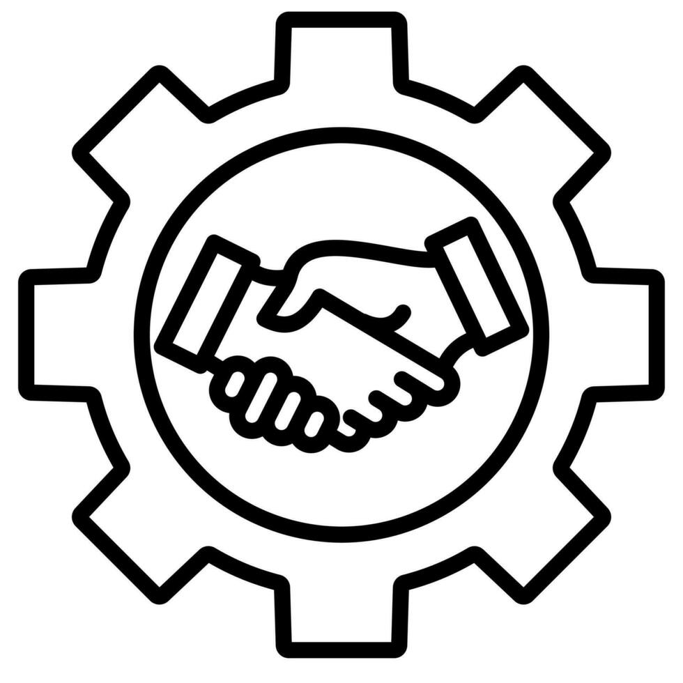 Strategic Partnerships icon line vector illustration