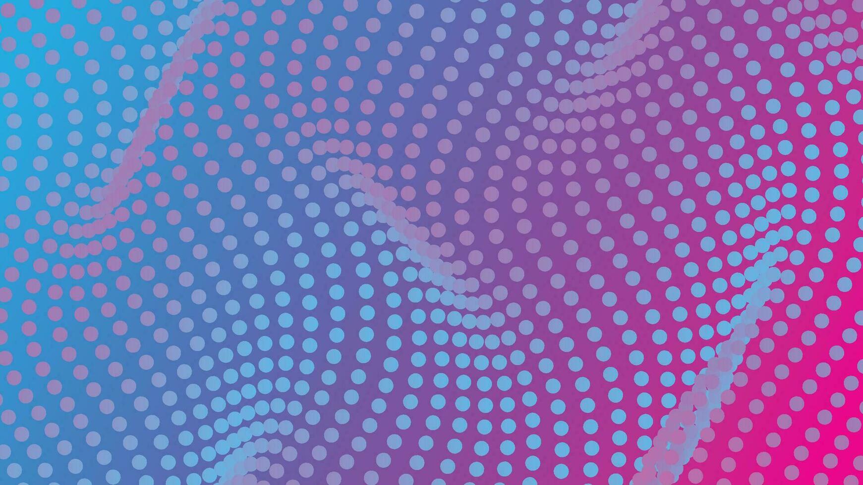abstract background with dots wavy pattern on blue and pink gradient color vector