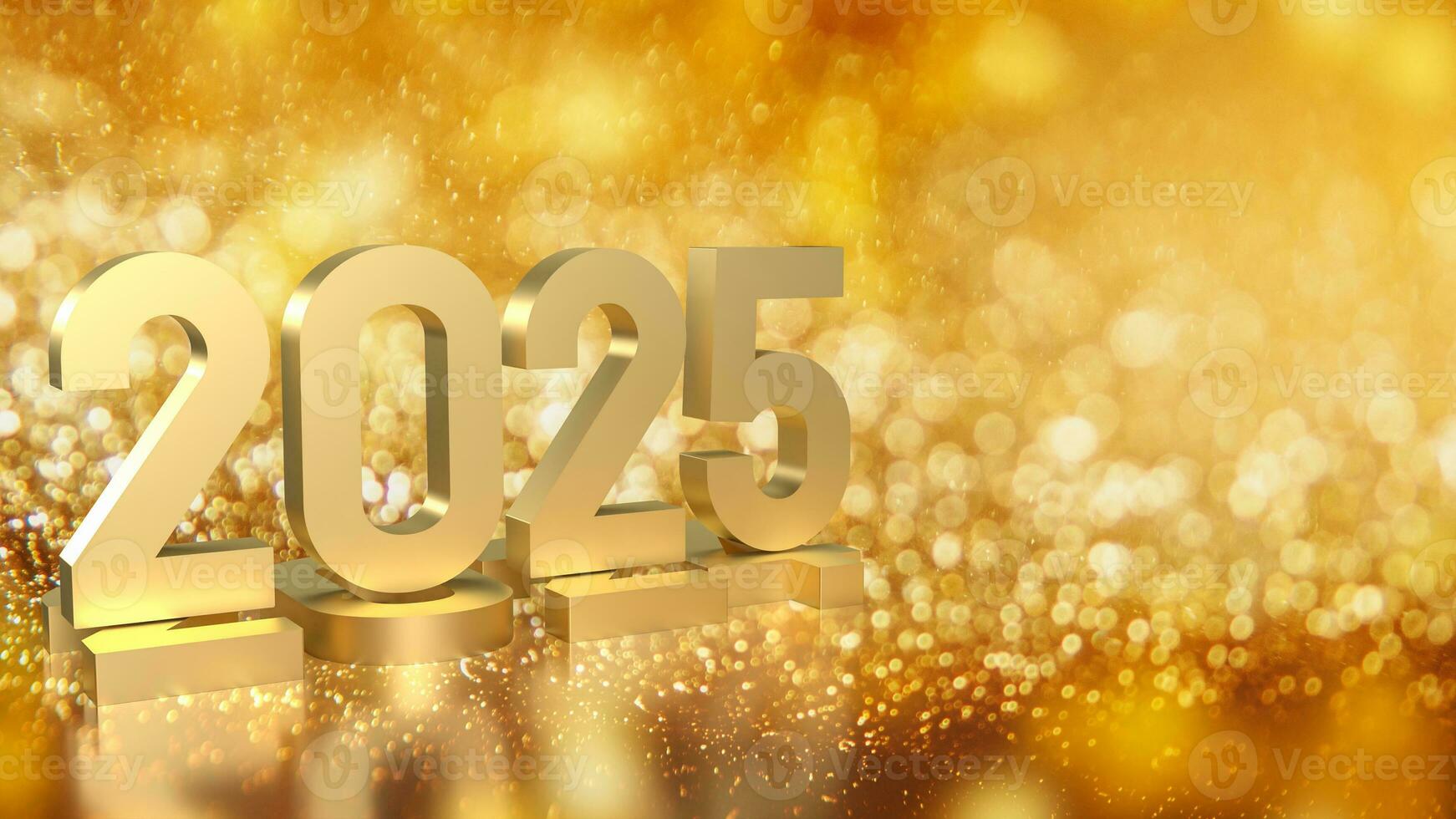 The gold number 2025 for Business concept 3d rendering. 35947154 Stock