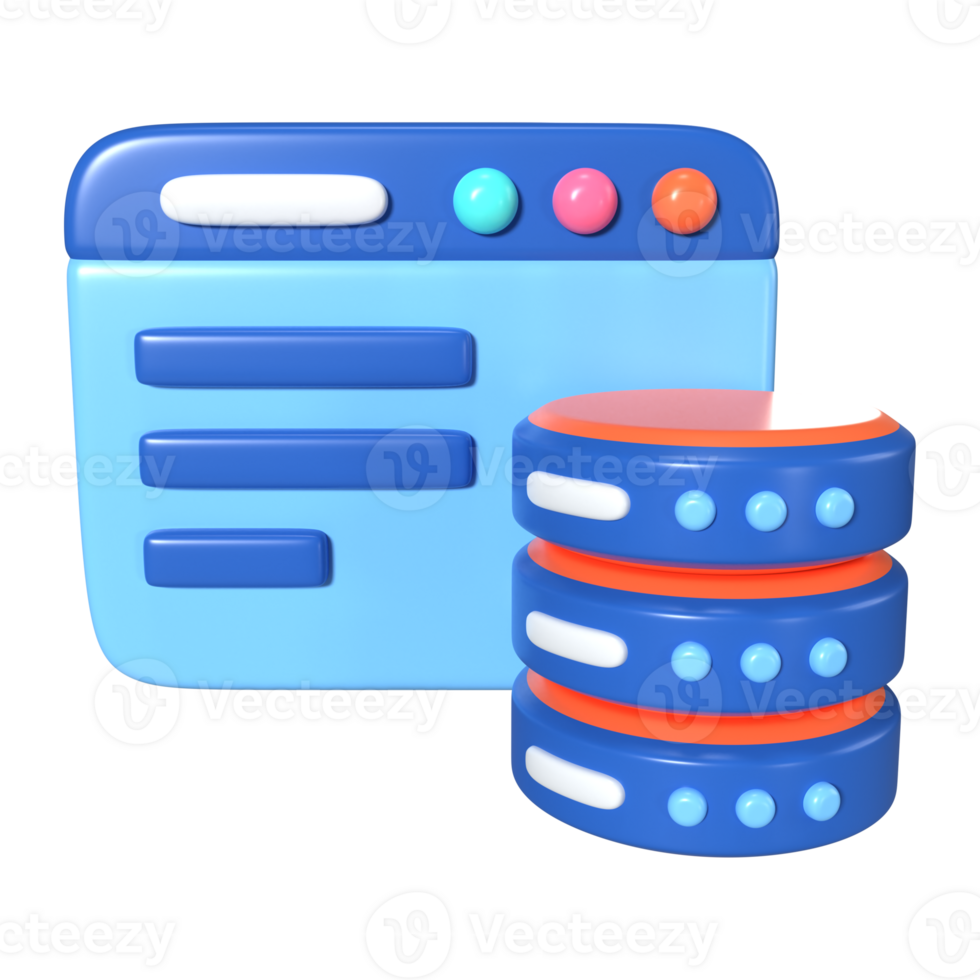 Database 3D Illustration Icon png