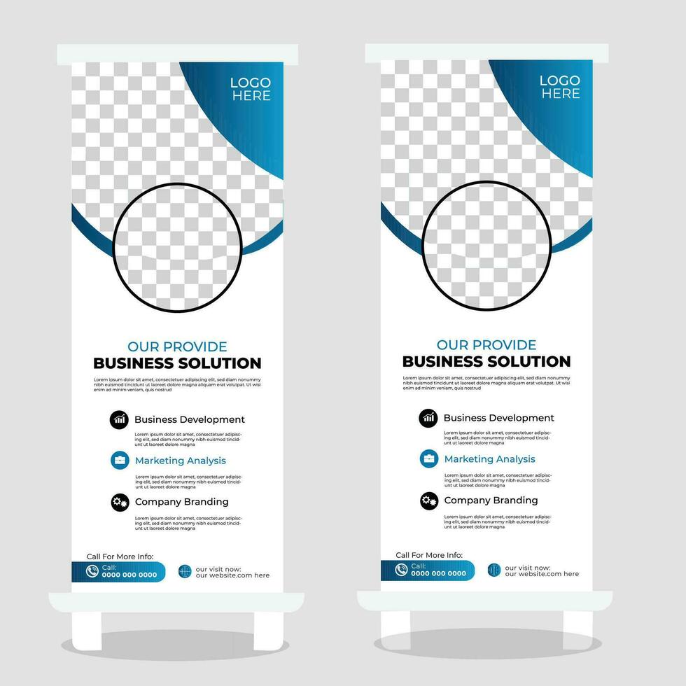 Rollup Banner Template vector