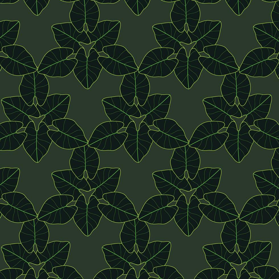 Leaf flower pattern design for fabric texture vector