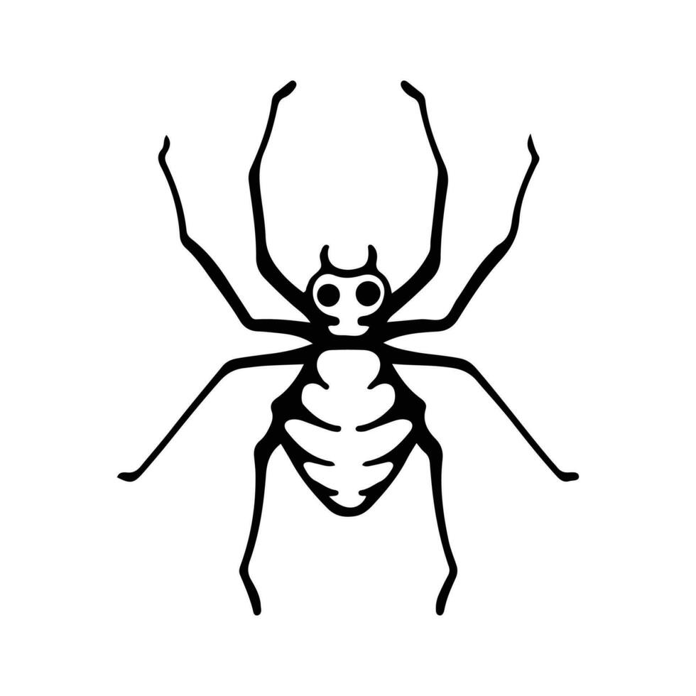 dibujado a mano insecto garabatear ilustración. insecto o error dibujos animados en línea estilo aislado en blanco antecedentes. insecto dibujos animados para colorante libro vector