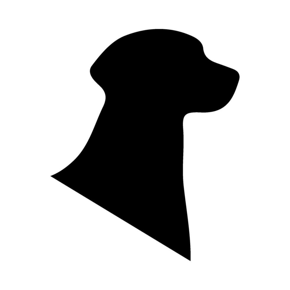 Dog head silhouette illustration on isolated background vector