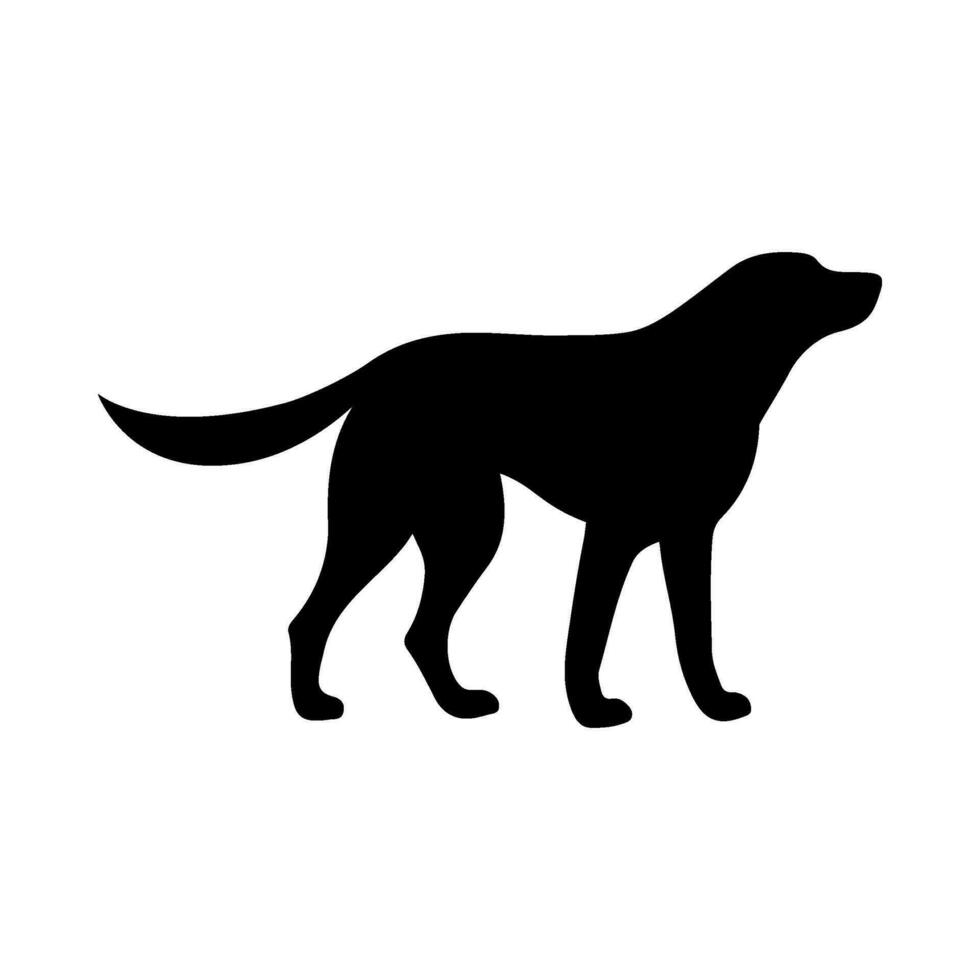 Dog silhouette illustration on isolated background vector