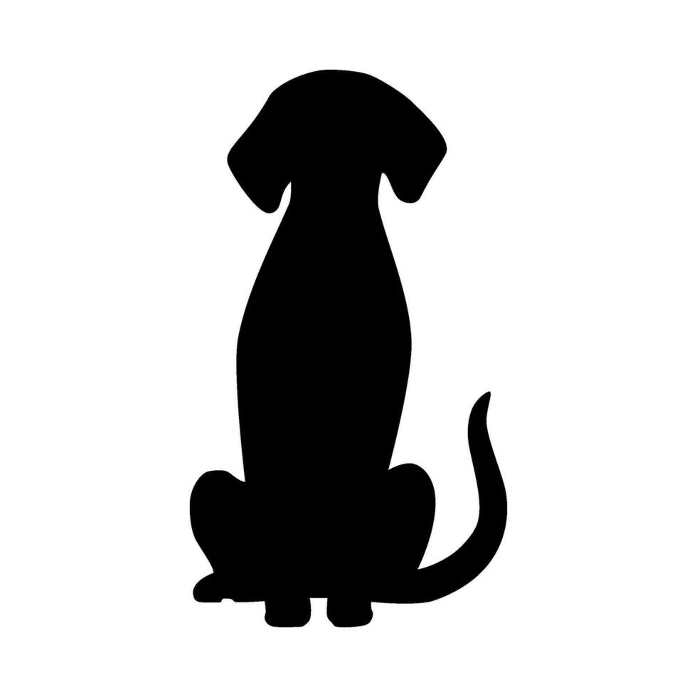 Dog silhouette illustration on isolated background vector