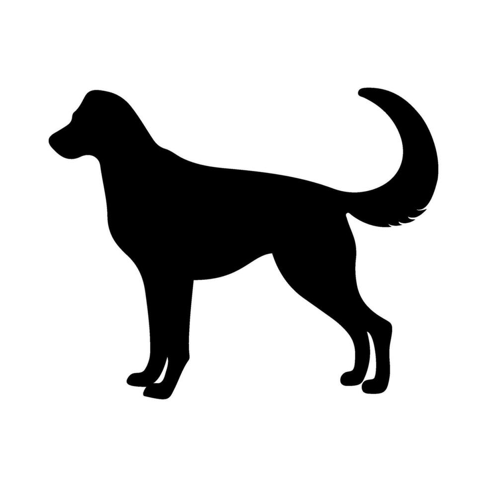 Dog silhouette illustration on isolated background vector