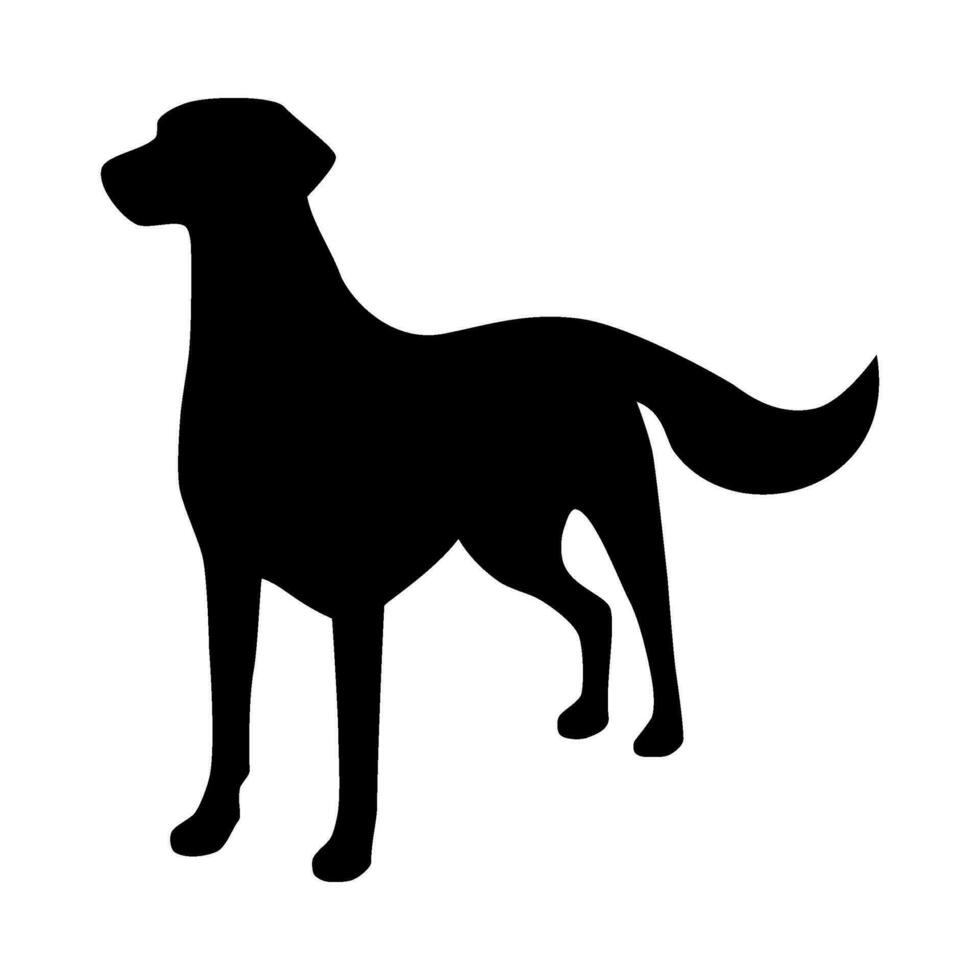 perro silueta ilustración en aislado antecedentes vector