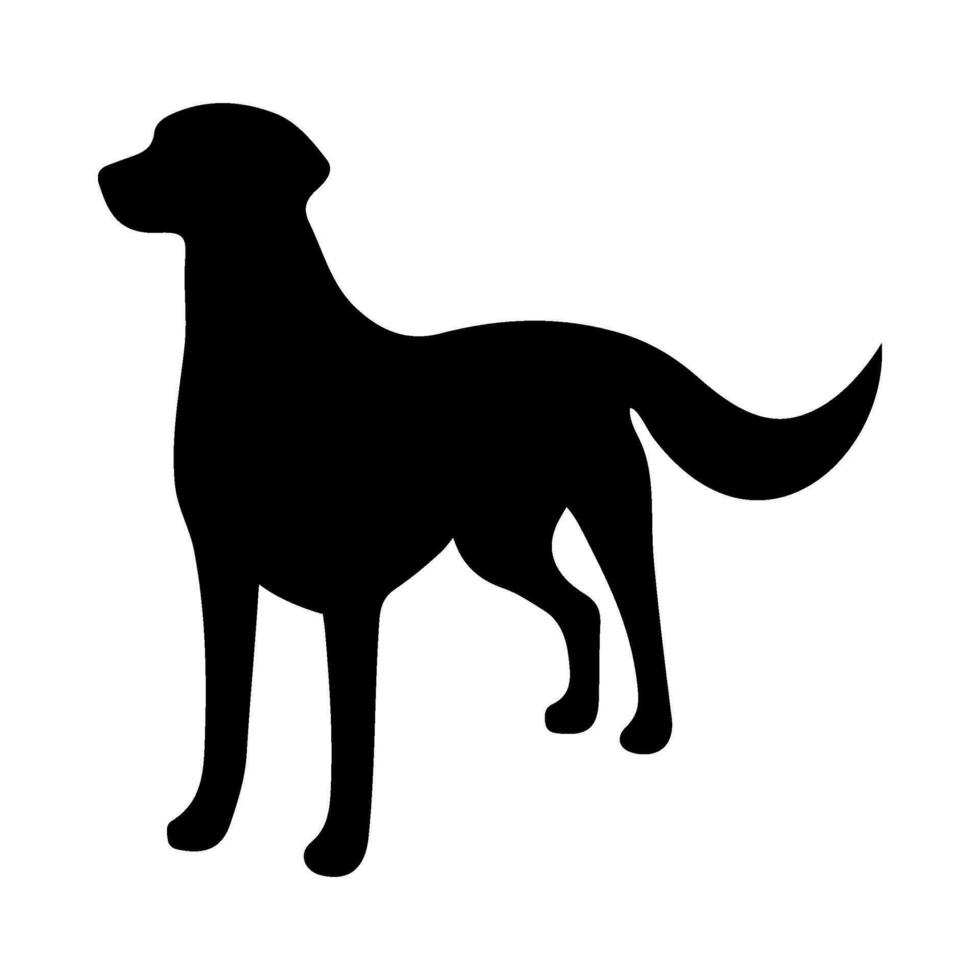 Dog silhouette illustration on isolated background vector