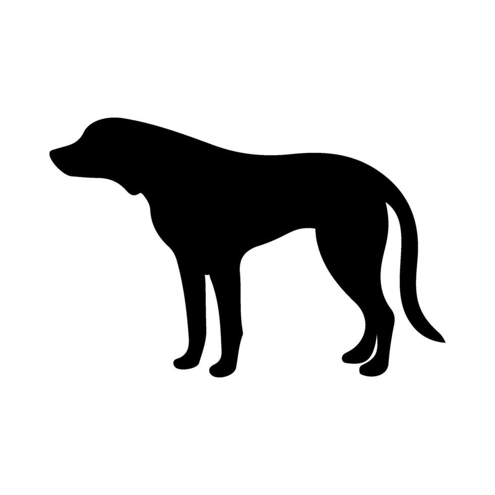 Dog silhouette illustration on isolated background vector