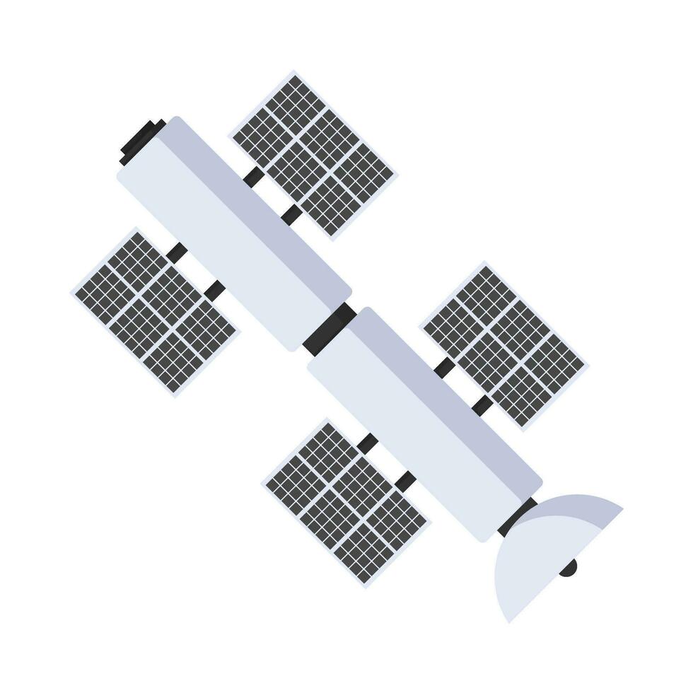 plano ilustración de espacio satélite en aislado antecedentes vector