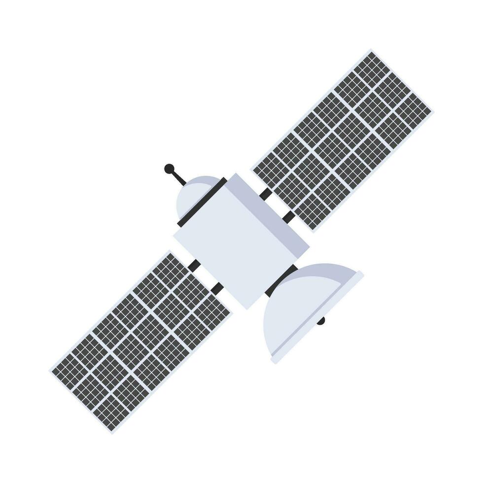 plano ilustración de espacio satélite en aislado antecedentes vector