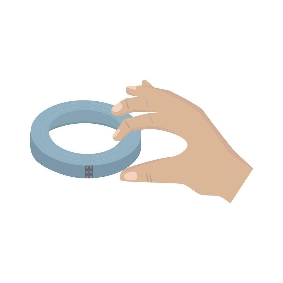 tap in hand illustration vector