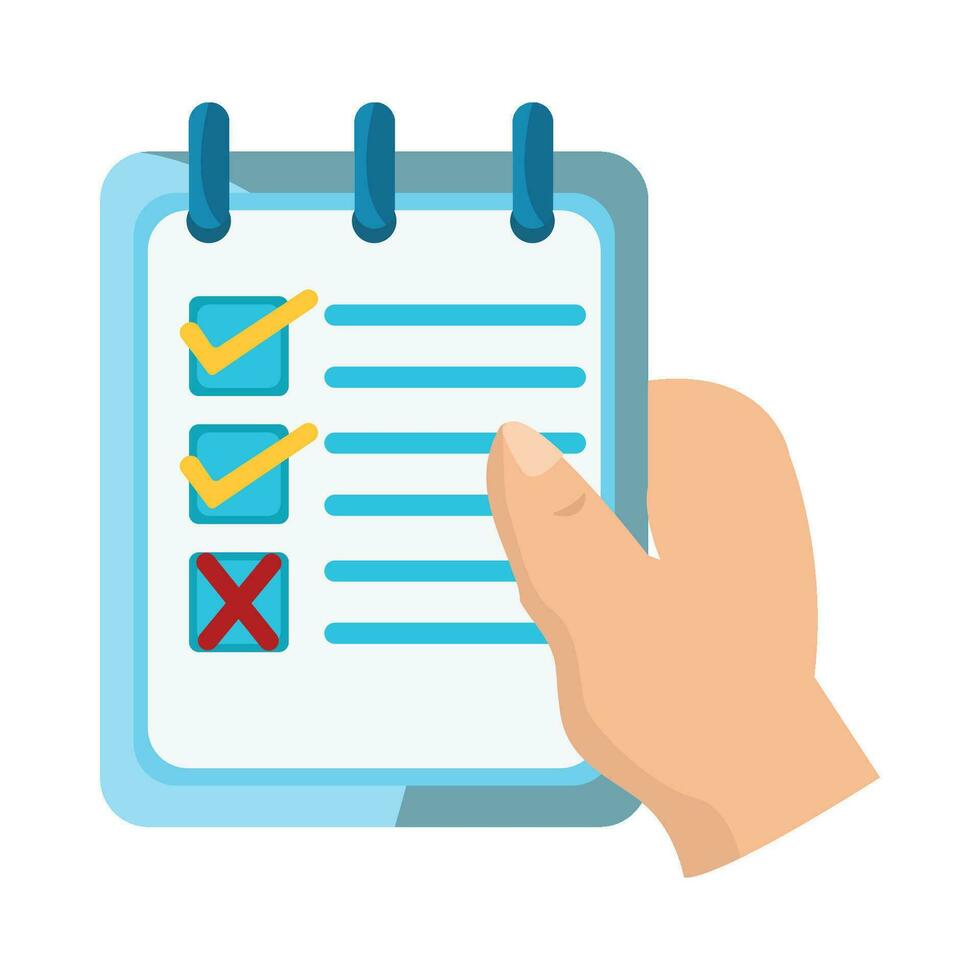 task list in hand illustration vector