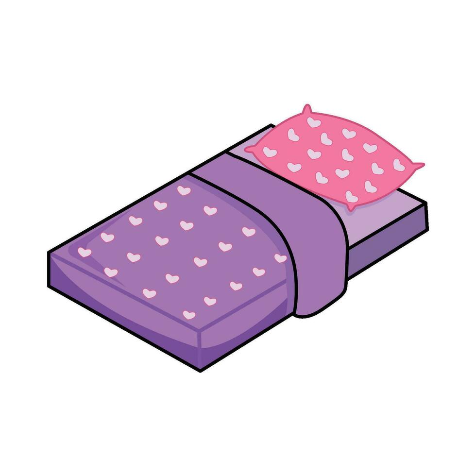 single bed illustration vector
