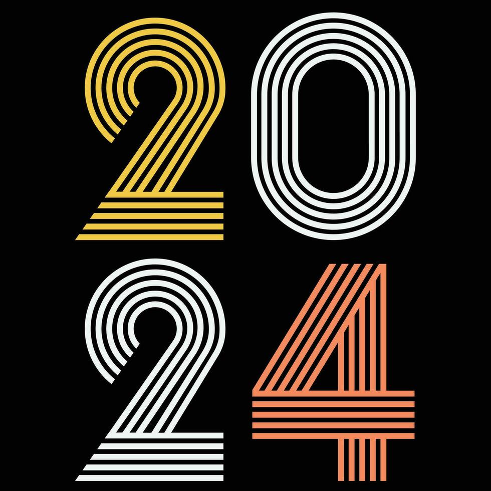 nuevo año 2024 vector