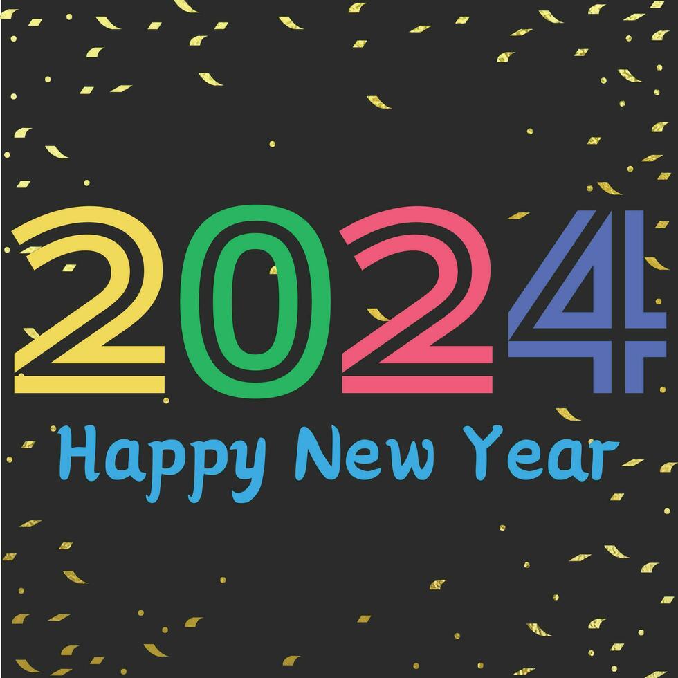 Happy New Year 2024 vector