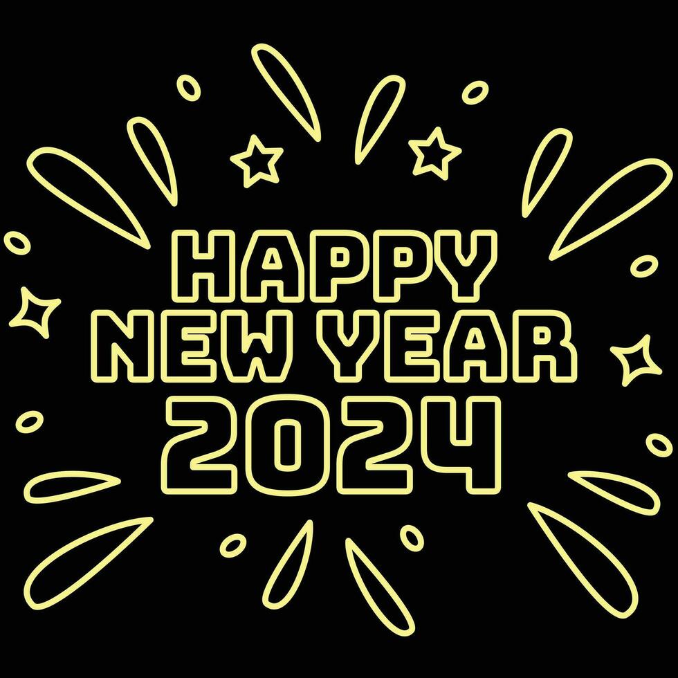 feliz año nuevo 2024 vector