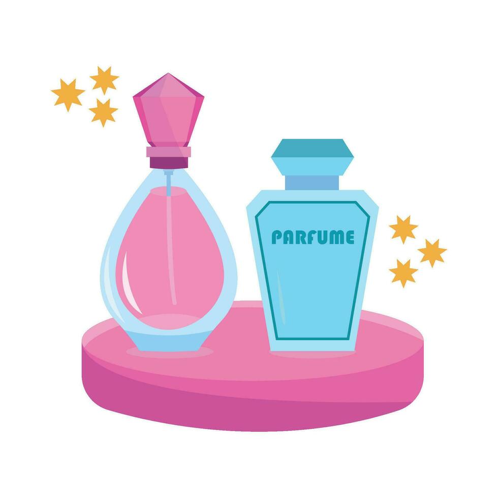 bottle parfume illustration vector