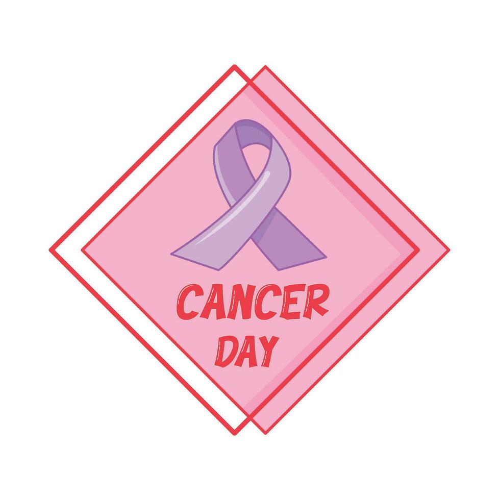 ribbon cancer in board illustration vector