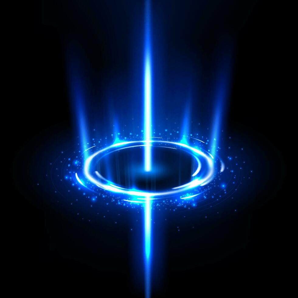 Rotating Blue Rays Like A Black Hole with Sparkles. Suitable For Product Advertising, Product Design, and Other, Vector Illustration
