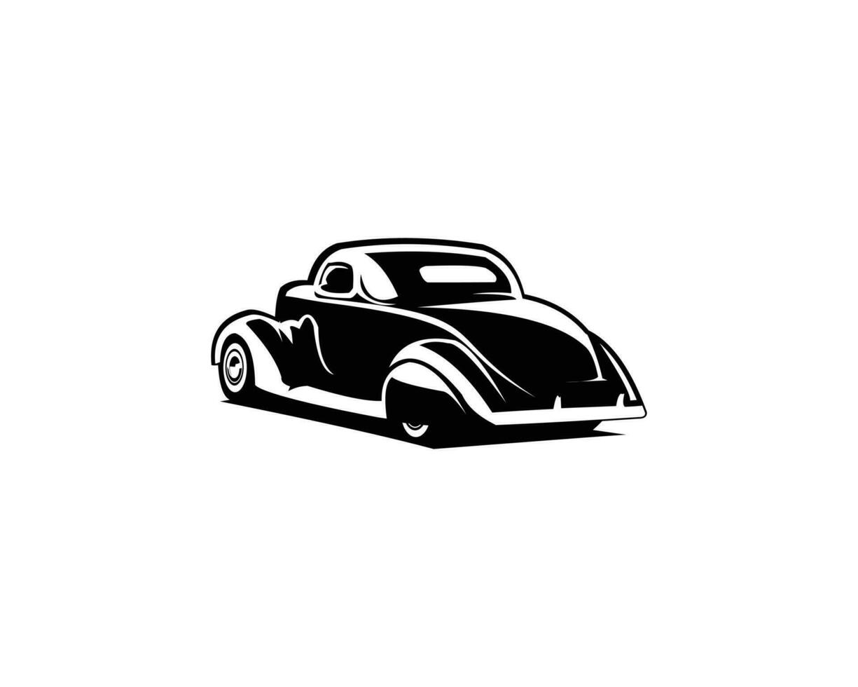 1932 car vector logo. vector design from back isolated on white background. best for logo, badge, emblem, icon, sticker design. available in eps 10