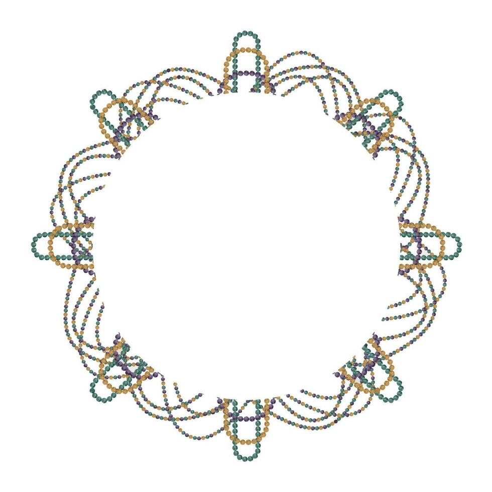 mano dibujado acuarela mardi gras carnaval simbolos guirnalda colgando vaso talón perla instrumentos de cuerda, oro púrpura verde. guirnalda marco aislado en blanco antecedentes. diseño para fiesta invitación, imprimir, tienda vector