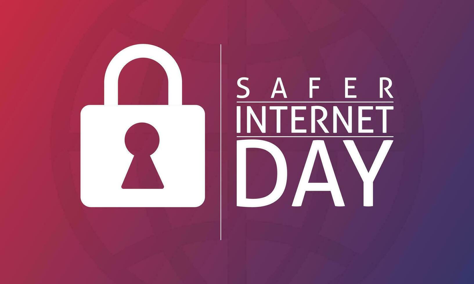 Safer Internet Day .Cyber security concept vector design template .