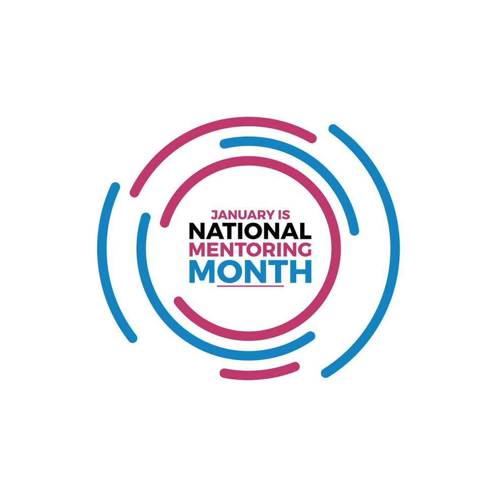 National Mentoring Month in January. Education concept. Banner, poster, card, background design. vector