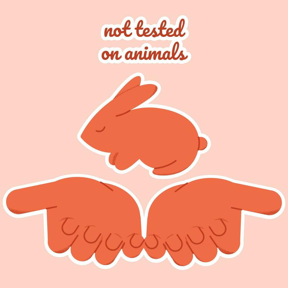Not tested on animals. Bio, ecology print vector