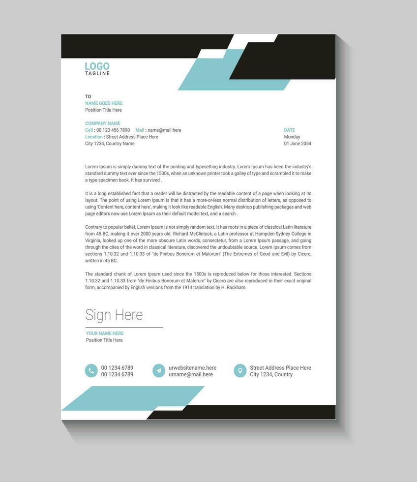 Company letterhead design 35948170 Vector Art at Vecteezy