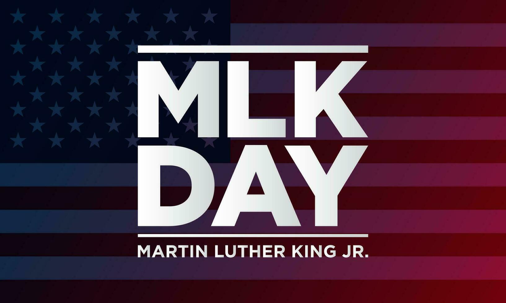 MLK Day Background Design with American Flag. vector