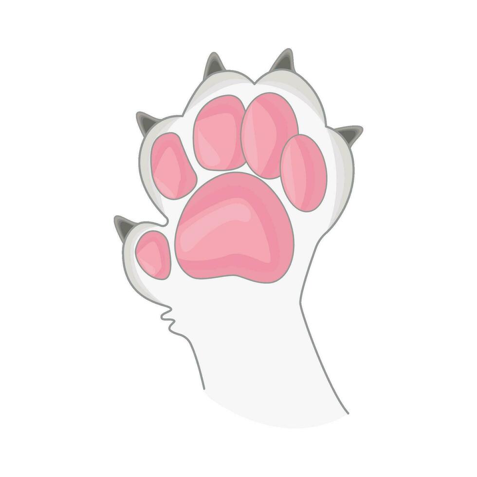 illustration of cat paw vector