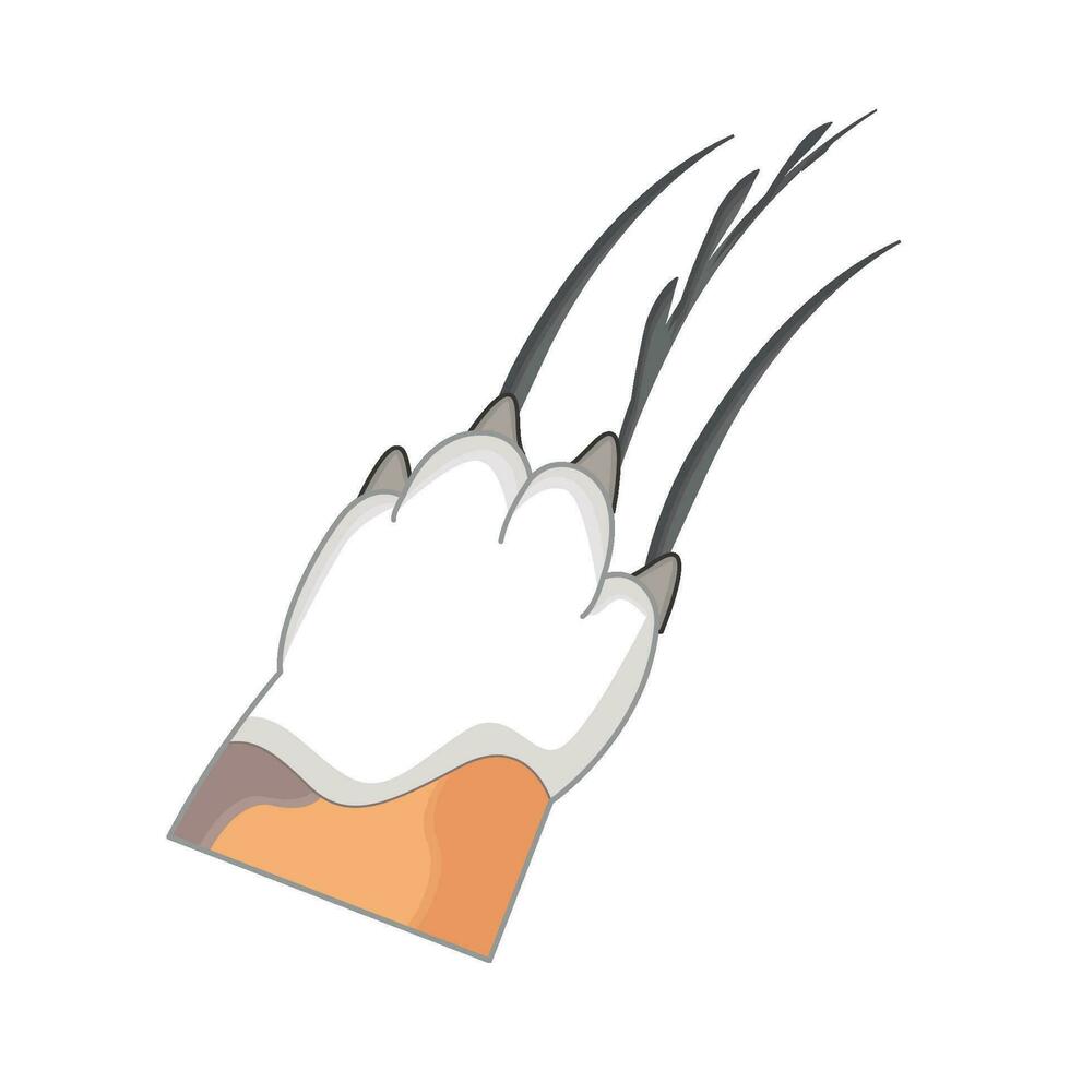 illustration of cat paw scratching vector