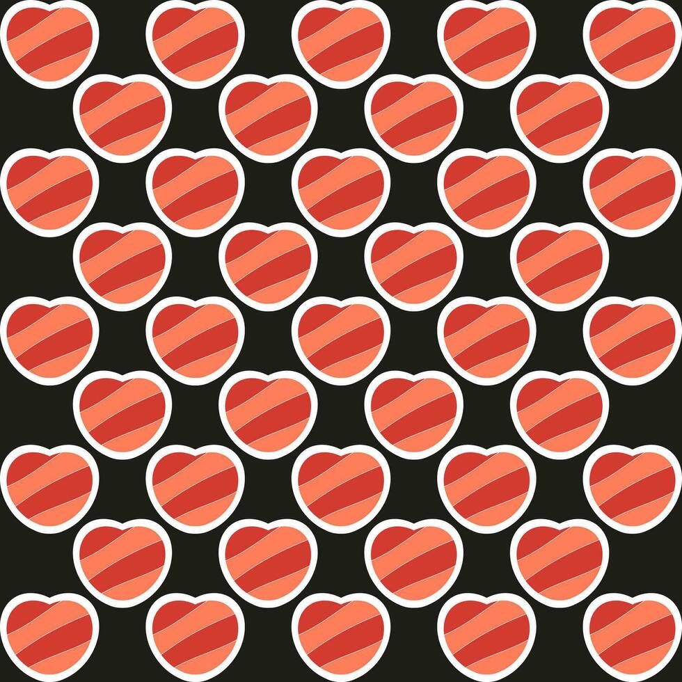 Love pattern design. Valentine decorative background in flat style. Repeat and seamless vector