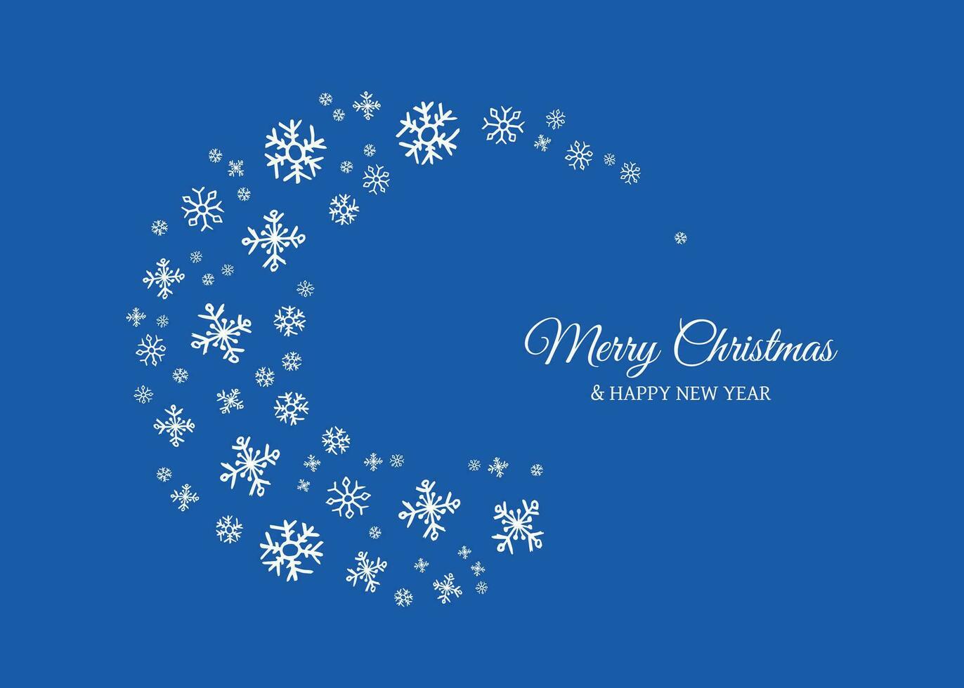 Merry Christmas background with snowflakes vector