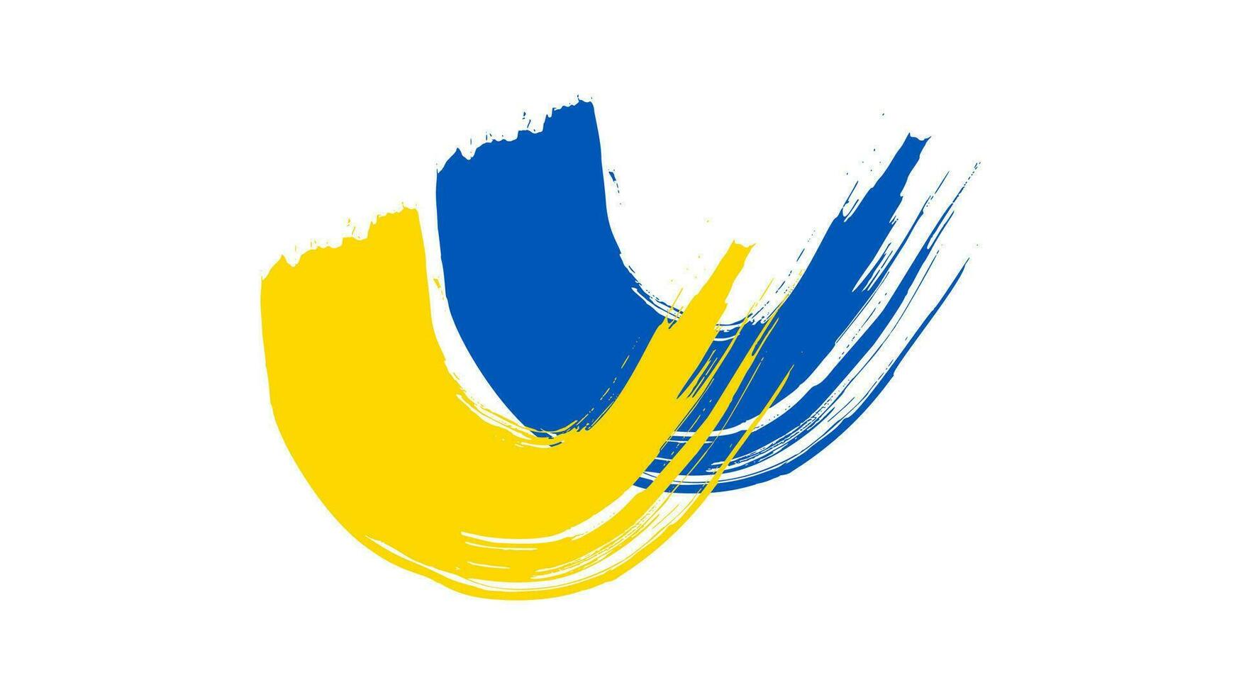 Ukrainian national flag in grunge style vector